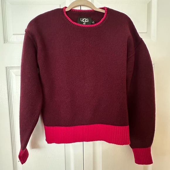 UGG Renata Contrast Trim Cashmere Blend Sweater - Picture 4 of 8